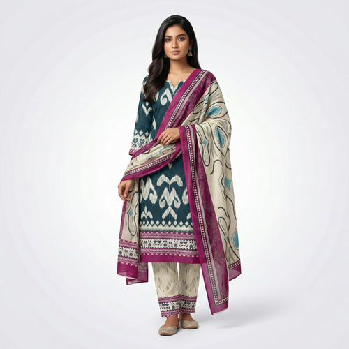 Bin Hameed Lawn Three Piece With Print Salwar