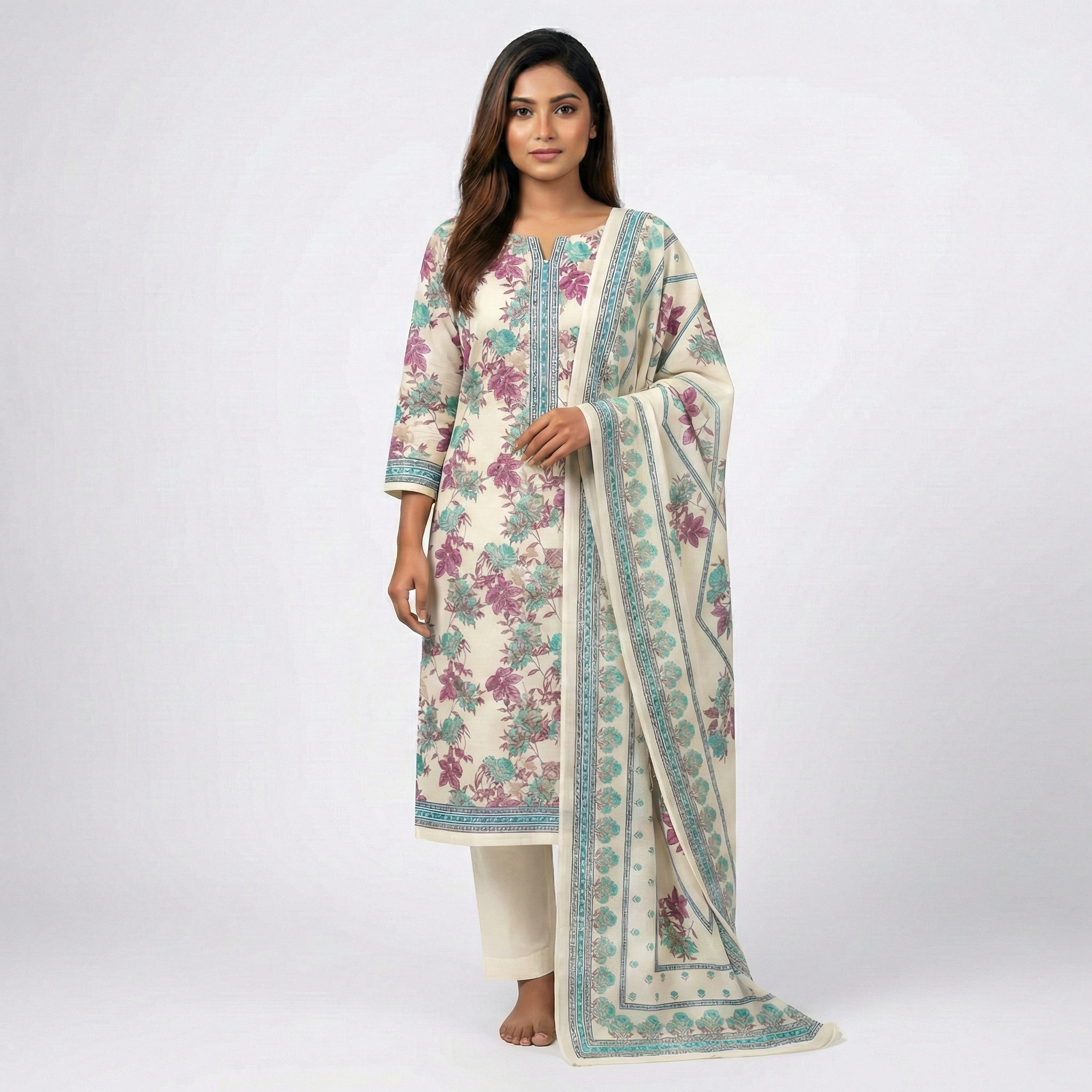 New Premium Zom Zom Lawn Three Piece