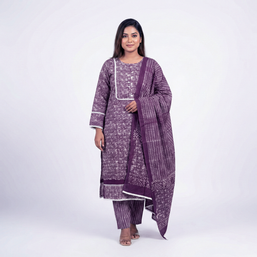 Batik Premium Cotton Three-Piece Set
