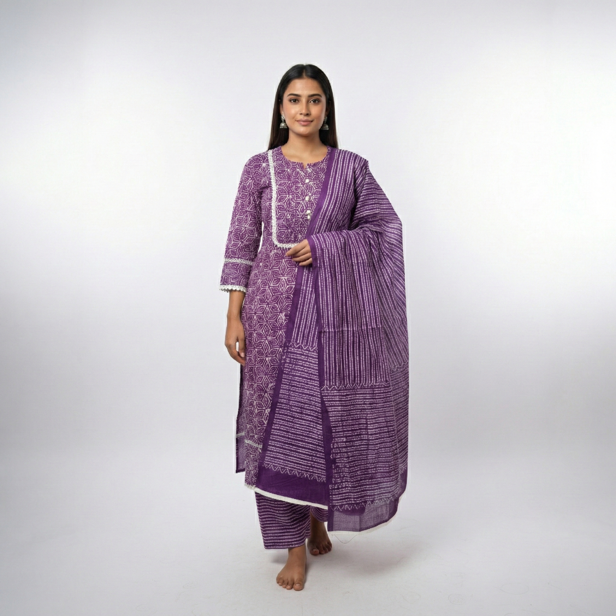 Batik Premium Cotton Three-Piece Set