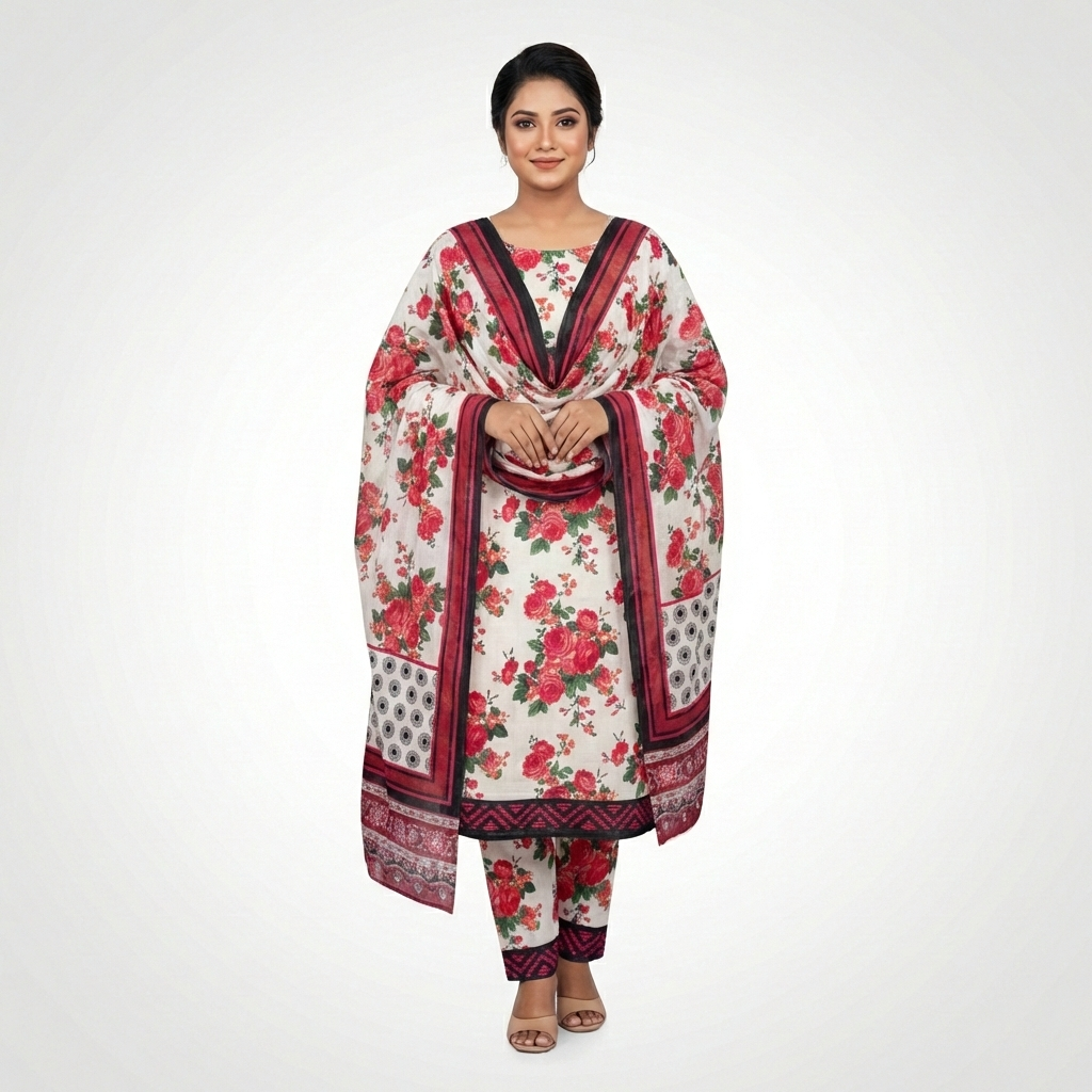 Bin Hameed Lawn Three Piece With Print Salwar