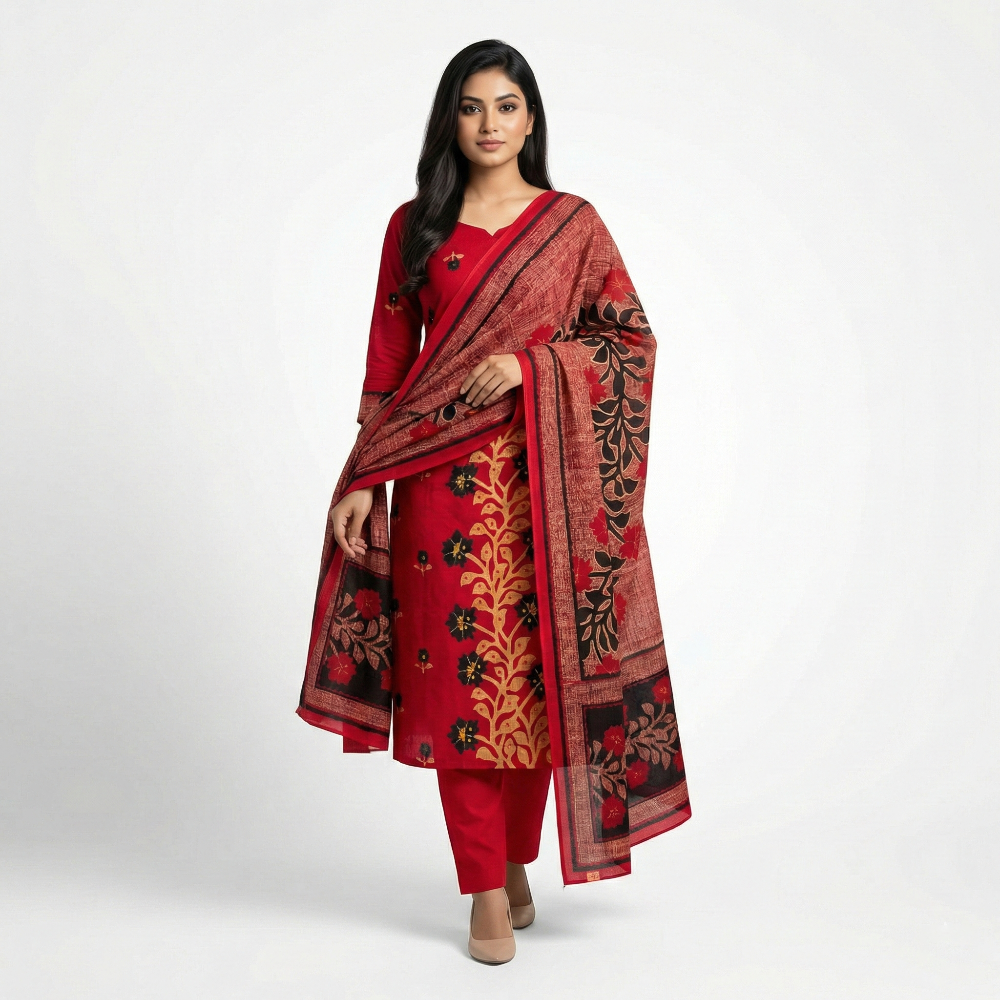 Block Karchupi Shalwar Kameez