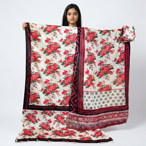 Bin Hameed Lawn Three Piece With Print Salwar