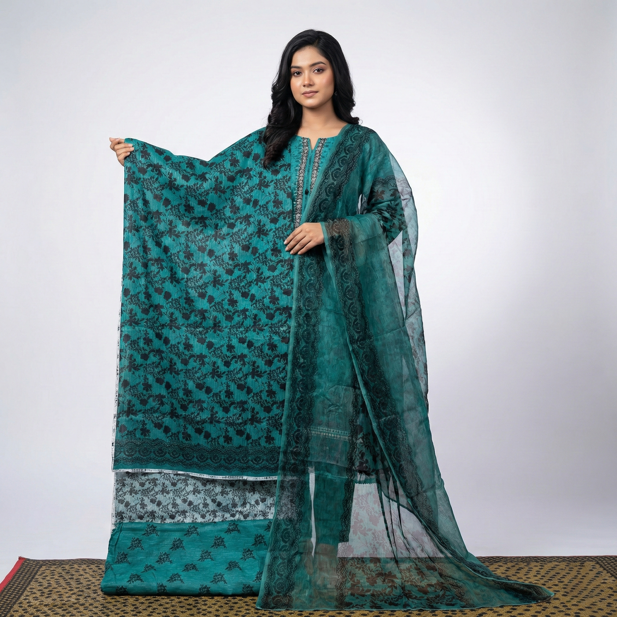 Coco Premium Cotton Lawn Three Piece Set