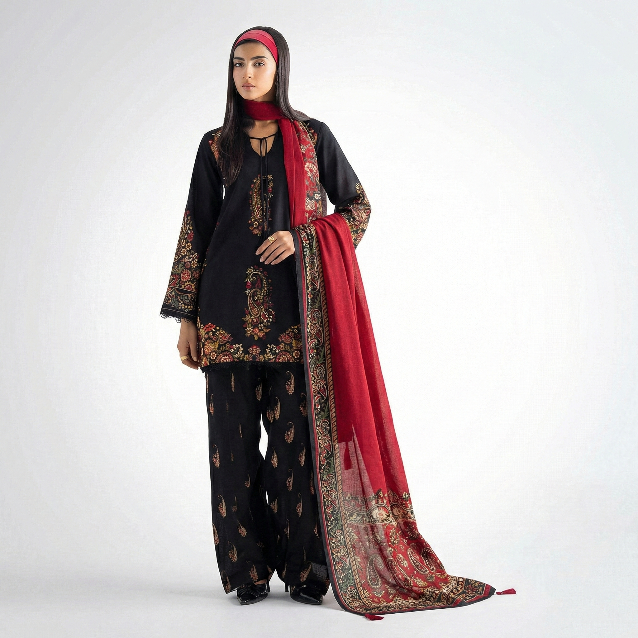 Coco Premium Cotton Lawn Three Piece Set