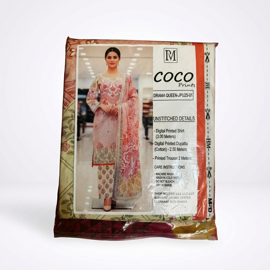 Coco Premium Cotton Lawn Three Piece Set