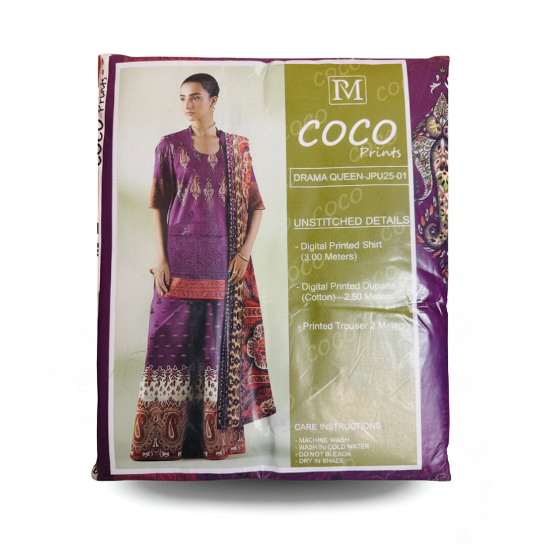 Coco Premium Cotton Lawn Three Piece Set