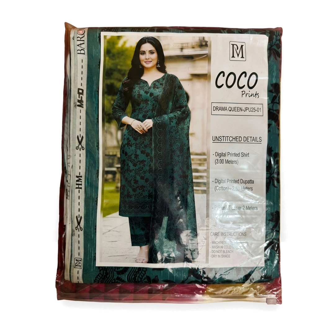 Coco Premium Cotton Lawn Three Piece Set