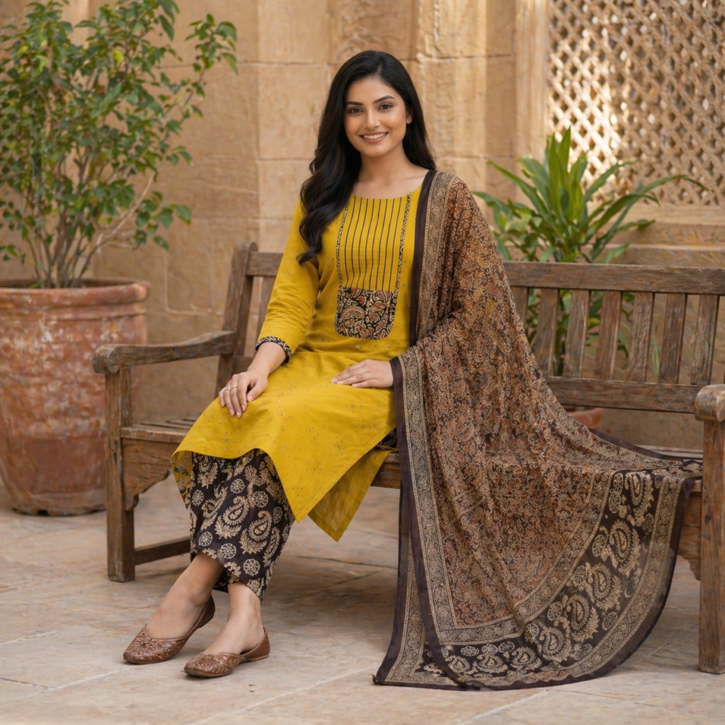 Block Karchupi Shalwar Kameez